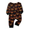 Matching Family Halloween Print Loungewear Set Long Sleeve Top and Pants for Parent and Child