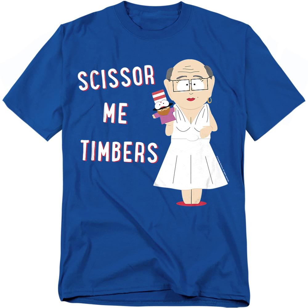 South Park Unisex Adult Scissor Me Timbers T-Shirt