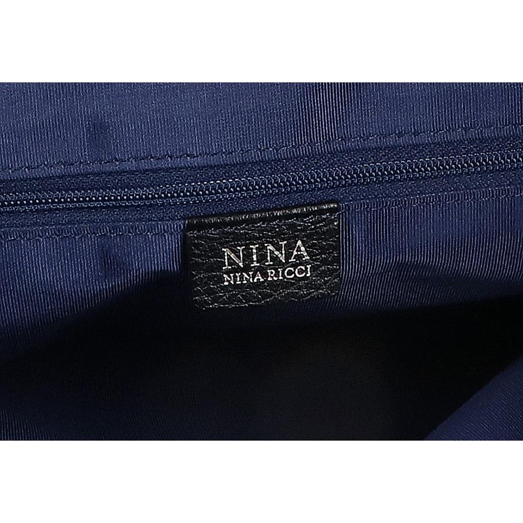 NINA RICCI [Beautiful Condition] Venus Leather Ribbon Tote Bag blackUsed