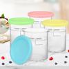 4pcs Ninja Creami Deluxe 11 In 1  Family Size Pints,Lids 24oz NC500/NC501 Containers for All Frozen Foods, Dishwasher Safe, BPA-Free