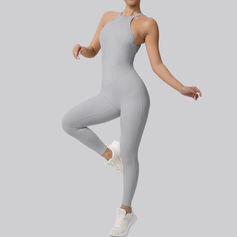 Peach Butt Slim Fit Sport Bodysuit: Backless Running & Yoga Jumpsuit