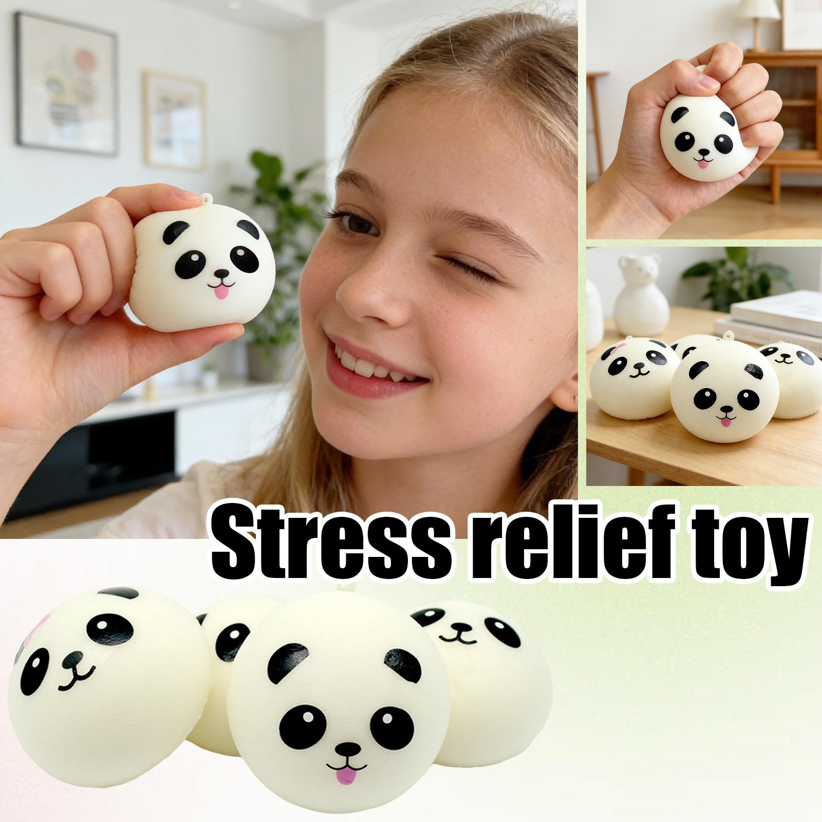 

Slow- Realistic Steamed Bun Face Toy Set (4pcs) With Random Expressions One Size
