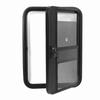RV Door Tear Drop Tempered Glass Tinted Sliding Window Full Sealing Camper Trailer Door with Insect 