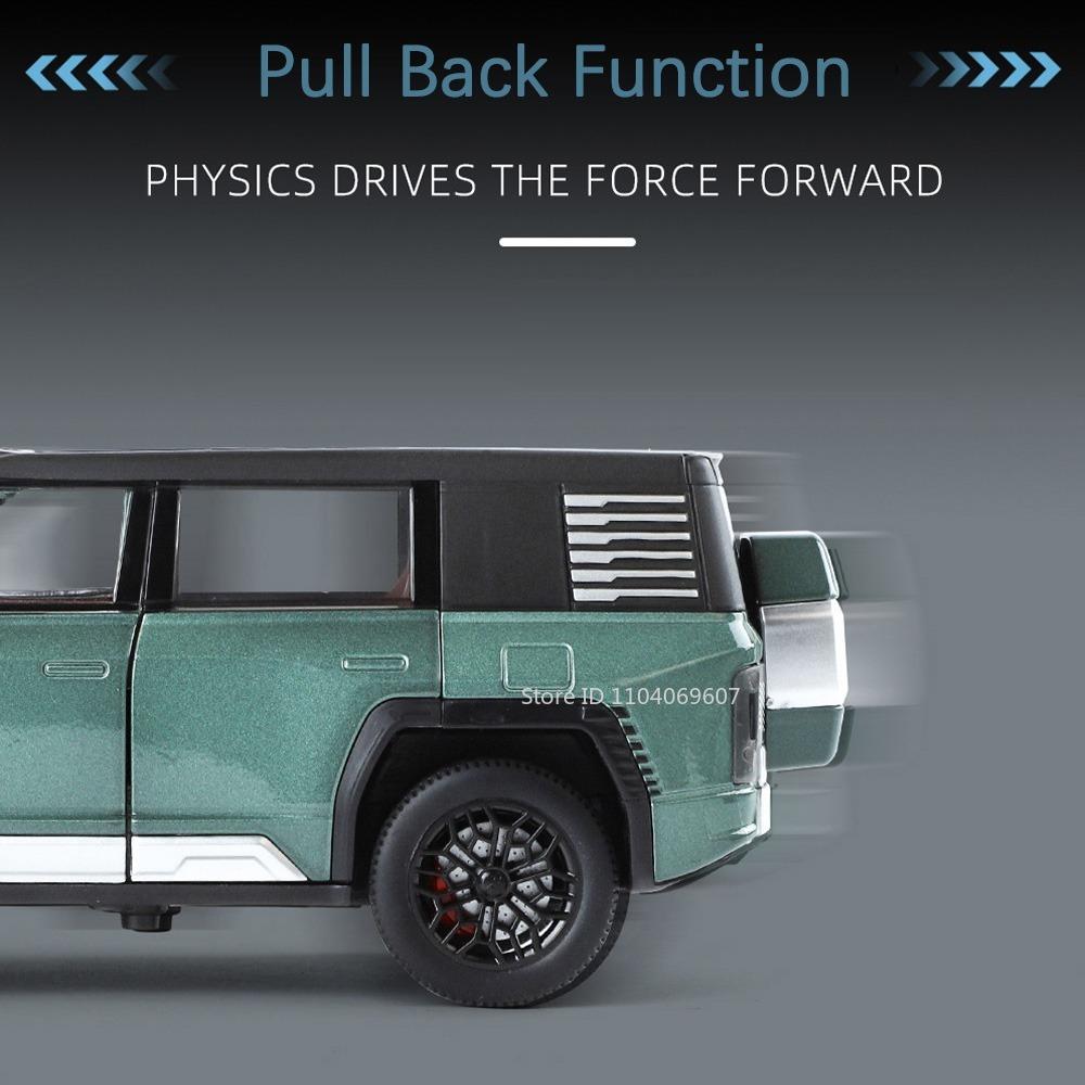 1:24 BYD Looking At Up U8 Model SUV Car Toys Alloy Diecast Pull Back 6 Doors Opened Sound Light Off-road Vehicle For Boys Gifts