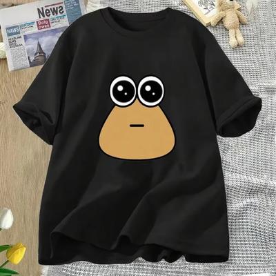 Hungy Pou Uwu Graphic Print Tees Funny Oversized Men Women Short Sleeve Tshirt Clothing Streetwear Tee Shirt Tops Soft Cotton