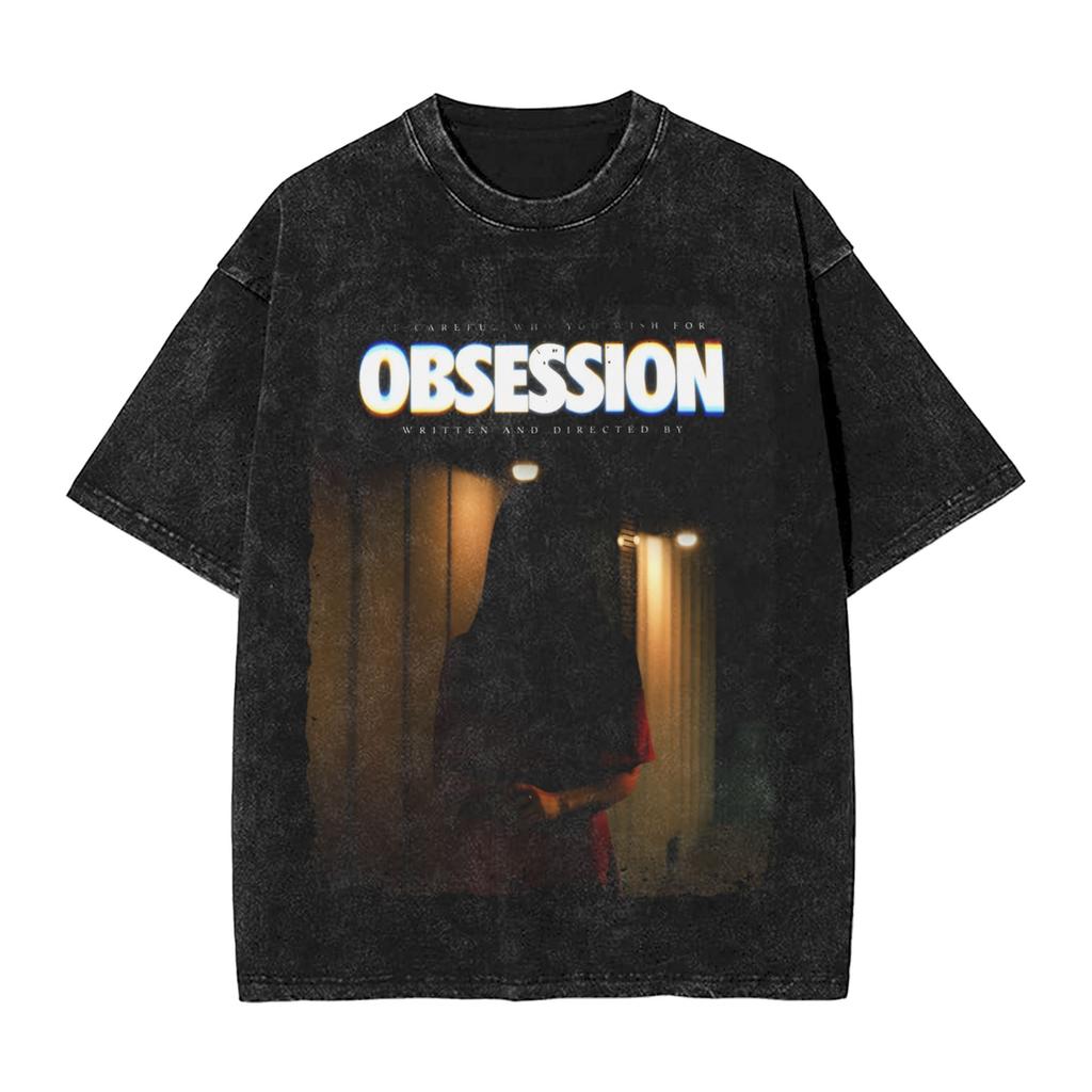 Obsession Movie Washed T Shirts Streetwear Hip Hop Fashion T-Shirt Tee Shirt Men Women Cotton Harajuku Graphic Printed