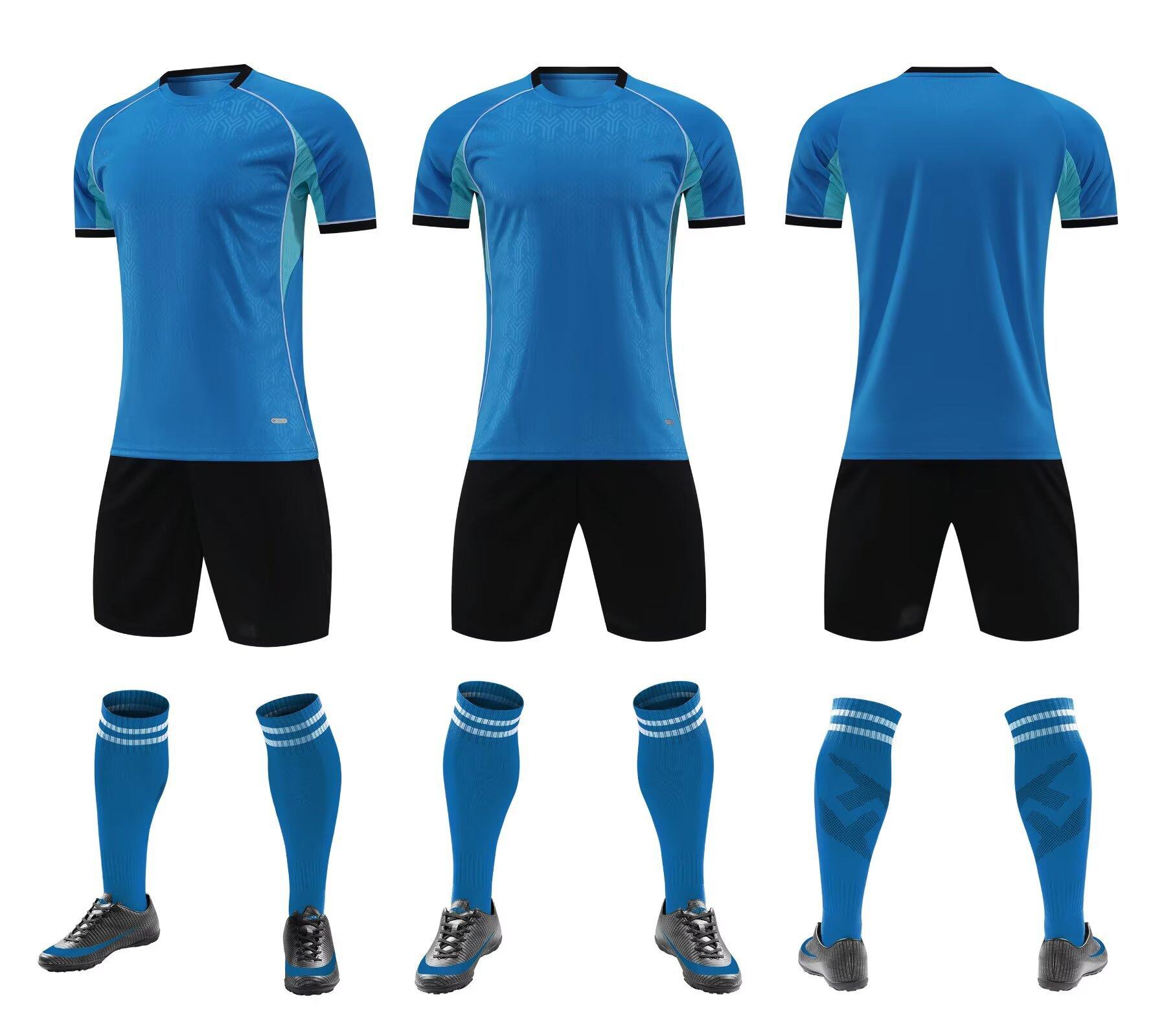 Football Jersey Set, Men S And Women S Adult Children S Jersey, Campus Football Jersey, Training Jersey, Competition Jersey Can Be Diy. 3xs size (height 115-125) небесно-голубой