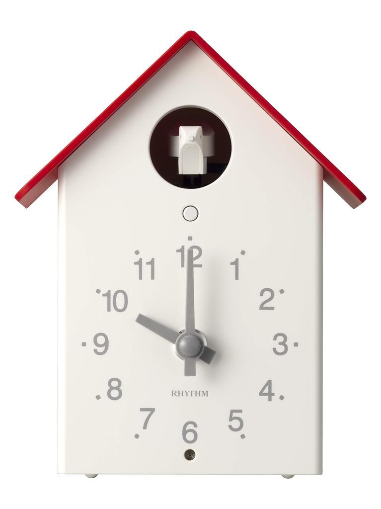RHYTHM R797 Red Bell and Cuckoo Clock, 18.5x14.6x10.7cm, RHYTHM PLUS 4RH797SR01