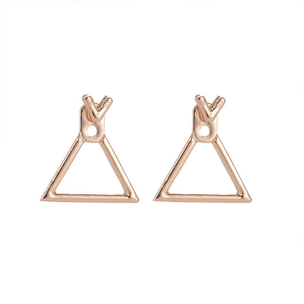 Women Fashion Simple Geometric Hollow Diamond Square Earrings