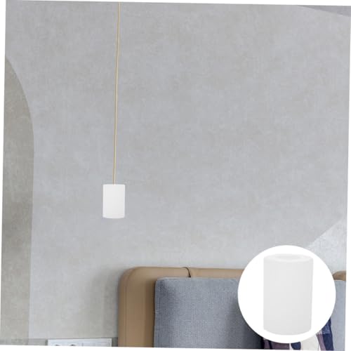 DOITOOL Lampshade, Glass, Replacement, E27 Base, 10cm Diameter, 15cm Height, Cylindrical, Milk White, Pendant Light Shade, Lighting, DIY Parts