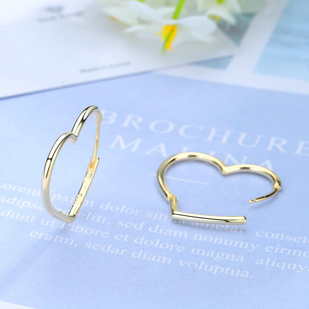 Fashion Big Heart Stud Earring For Women Fine Jewelry Oorbellen Brincos Pendientes Eh1302