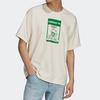Adidas Originals Trefoil Kermit Logo Print Sport Round Neck Short Sleeve T-Shirt Unisex Tops Off-White GQ4152