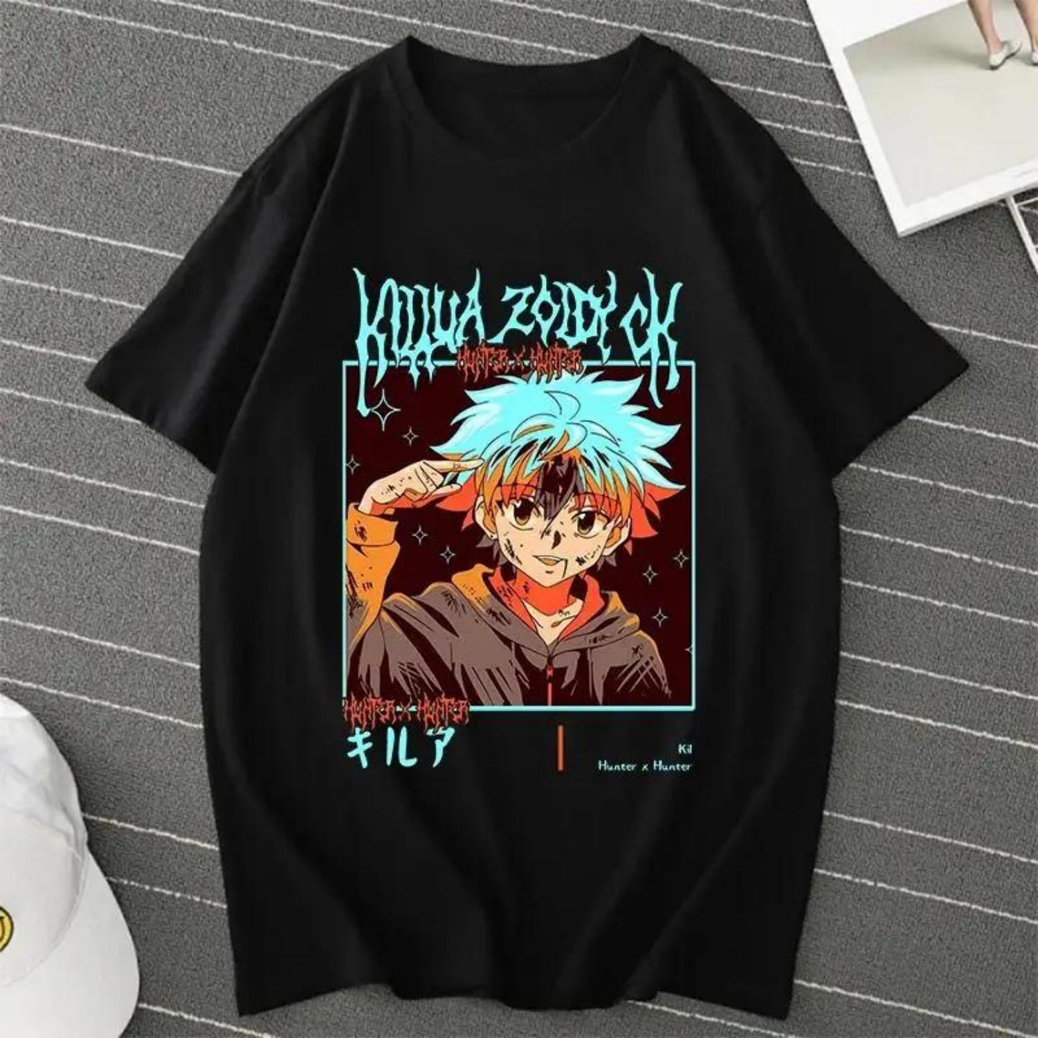 

Аніме Hunter X Hunter Кілуа Зольдік Футболка Чоловіки Жінки Мода Харадзюку Короткий рукав Круглий виріз Великий розмір Унісекс Футболка 70254 XXXXXL чорний
