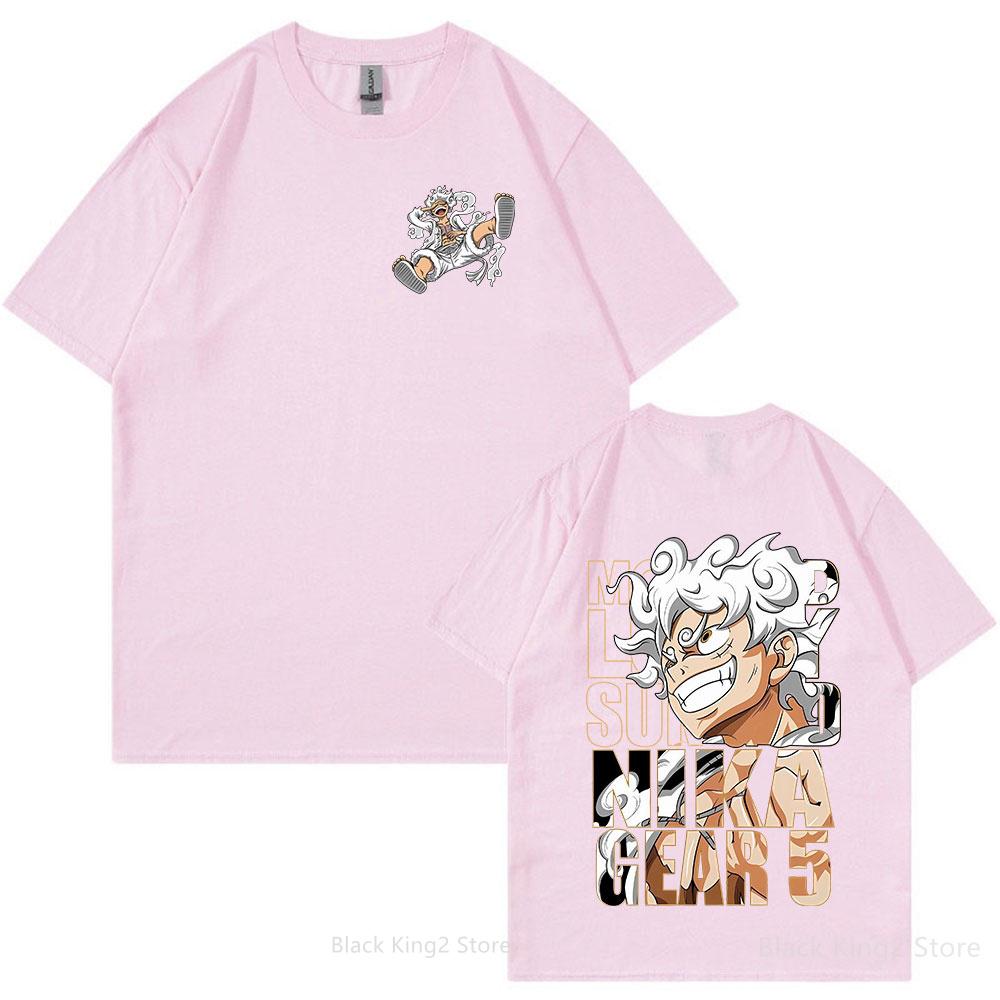 One Piece Unisex's T-Shirt Monkey D.Luffy Sun God Nika Gear 5 Unisexga Graphic T Shirt Cotton Short Sleeve Tops Street  Unisex Clothing Unisex