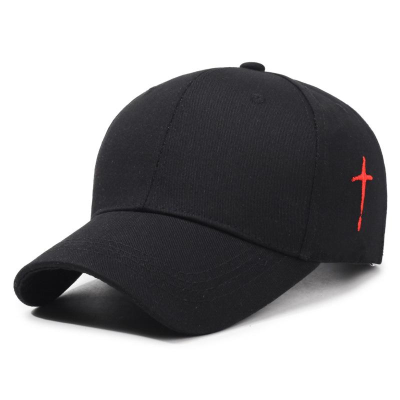 Spring And Autumn Side Embroidery Cross Baseball Cap Casual Versatile Sun Hat Outdoor Men'S And Women'S Sunscreen Hat