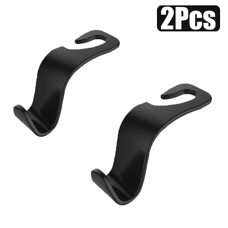 2/4PCS Universal Carbon Fiber Car Seat Headrest Hooks Seat Back Headrest Hook Vehicle Seat Organizer Holder Car Accessories