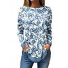 Magliette da Donna Autunno Casual Manica Lunga Felpa Stampa Natalizia Top Pullover