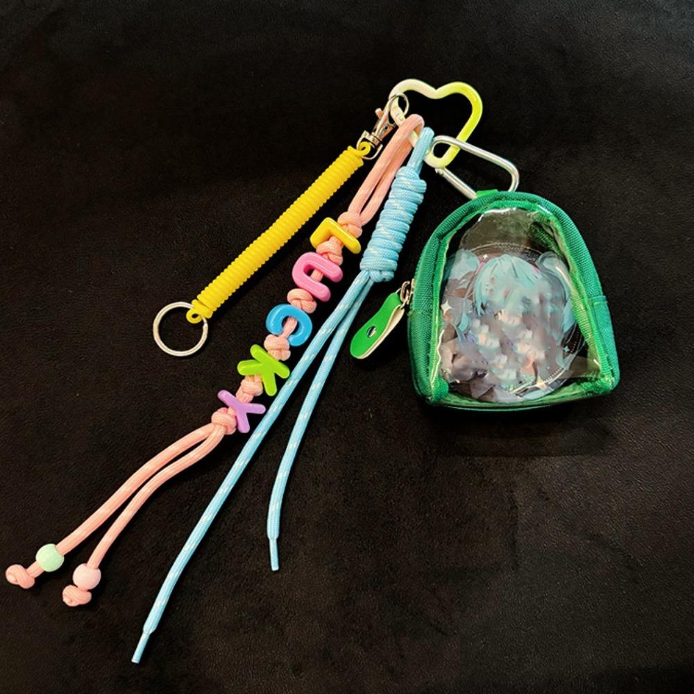 

Transparent Mini Outdoor Doll Bag With Keychain Badge Display Bag Doll Storage Pouch Earphone жовтий