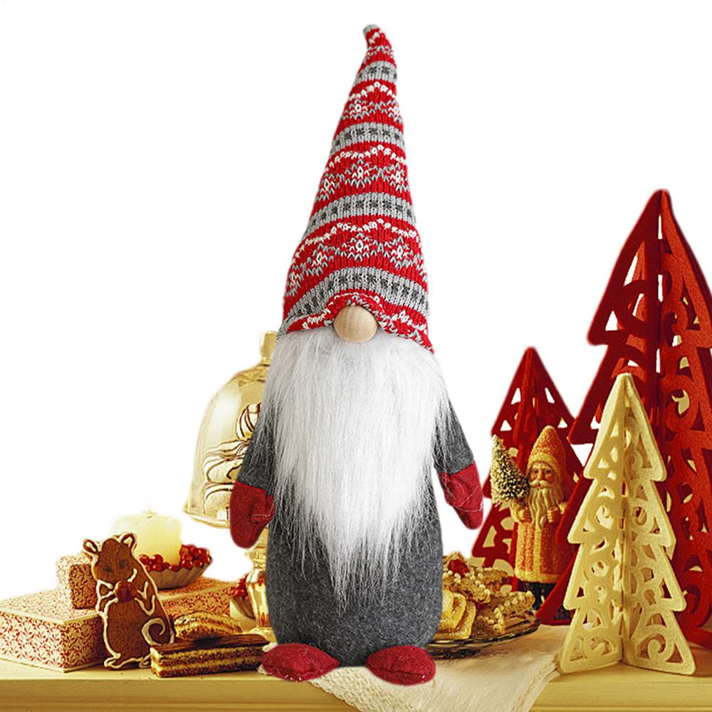 Holiday Gnomes Handmade Figurines Statue Doll Christmas Gnome Decoration For Garden Window Home Indoor Halloween Table Holiday
