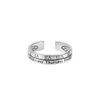 Elegant S925 Pure Silver Roman Numeral Ring Adjustable Open Finger Ring For Women
