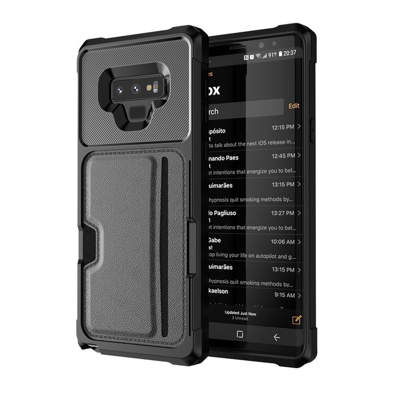 Samsung S26 Ultra Magnetic Leather Phone Case - Card Slot & Anti-Fall Protection for Note 20 Ultra