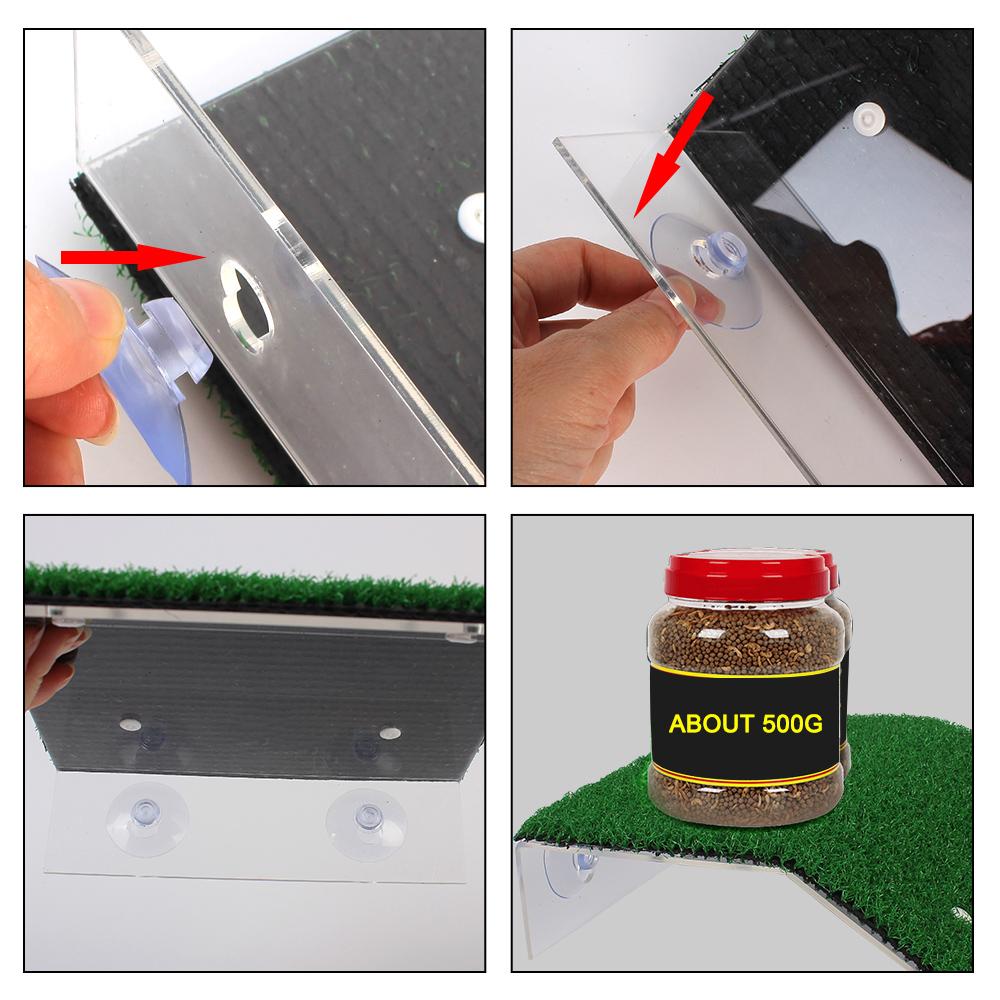 Aquarium Dekoration Saugnapf Schildkröte Kletterleiter Schildkröte Sonnenplattform Simulierte Rasenlandschaftsgestaltung Trocknen Schwimmend