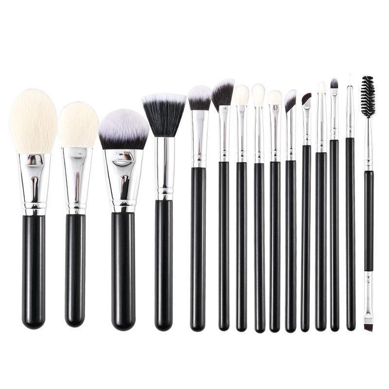 15-Piece Professional Makeup Brush Set for Artists and Schools with Detail Concealer Brush