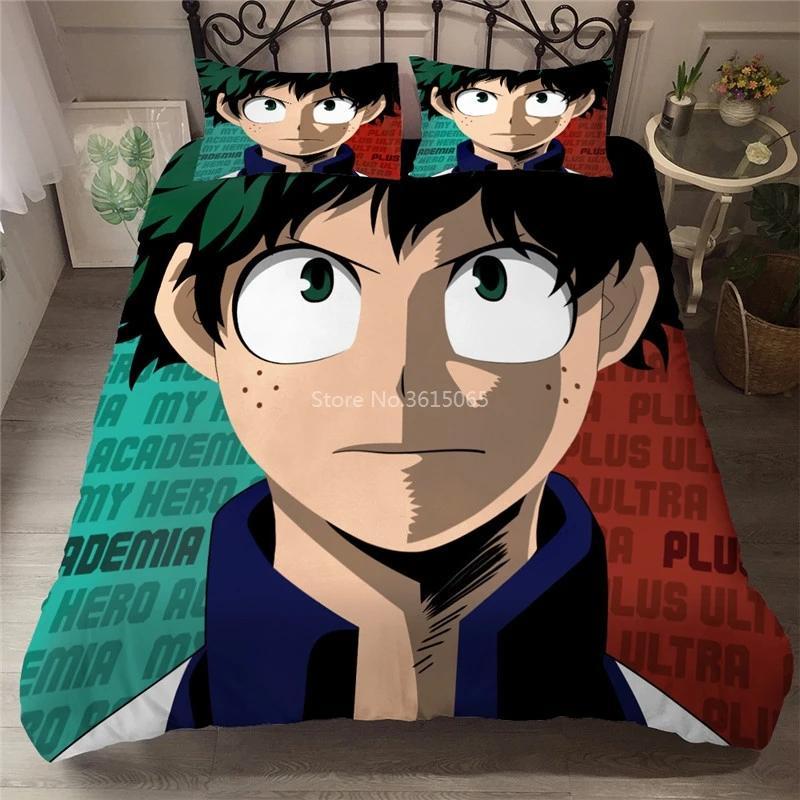 New Products 3d My Hero Academia Bedding Set Bed Linen Bedclothes Adult Kid Duvet Cover Set Pillowcase Twin Full Queen King Size