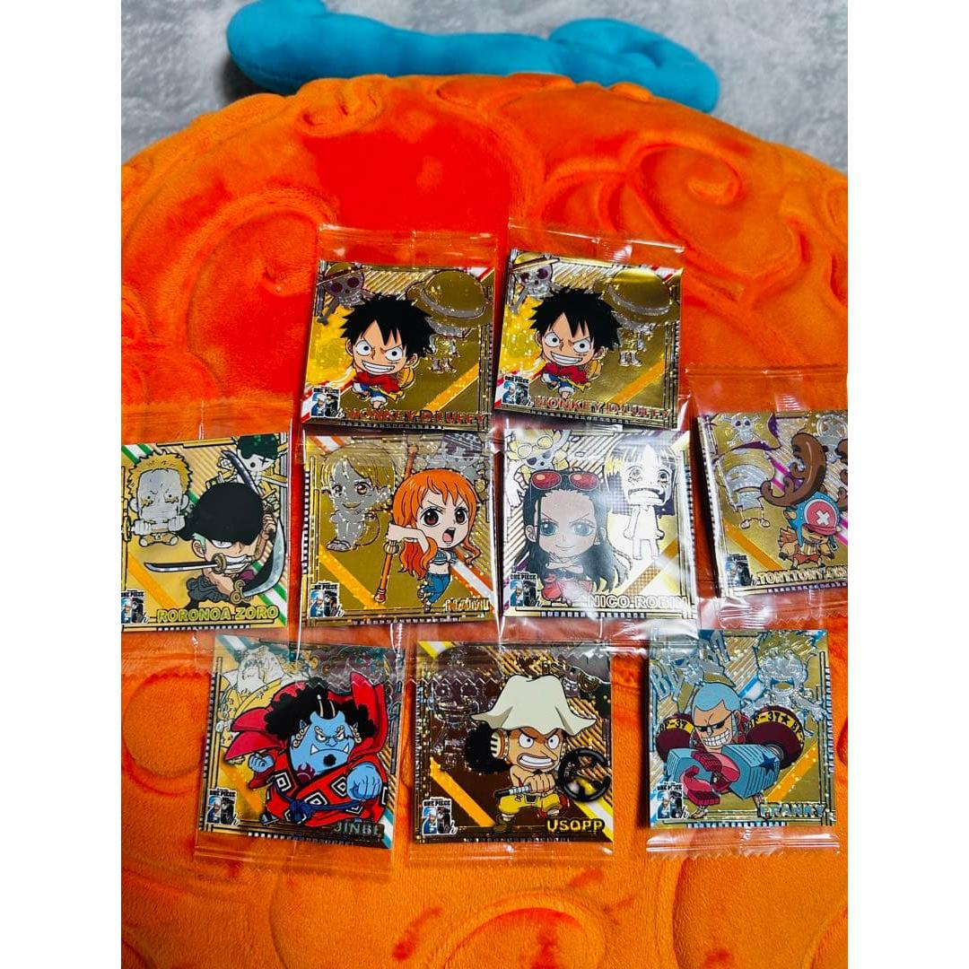 Used One Piece Wafer Character Sticker Set 17 Pieces 25th Anniversary + Secret