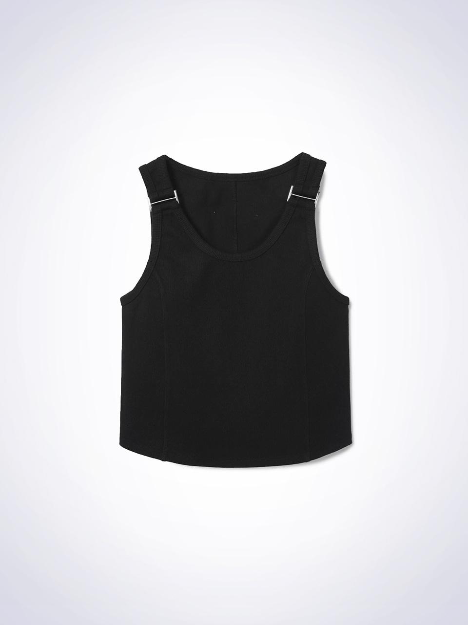 House 072C Buckle Sleeveless T-Shirts Black 00 (S)