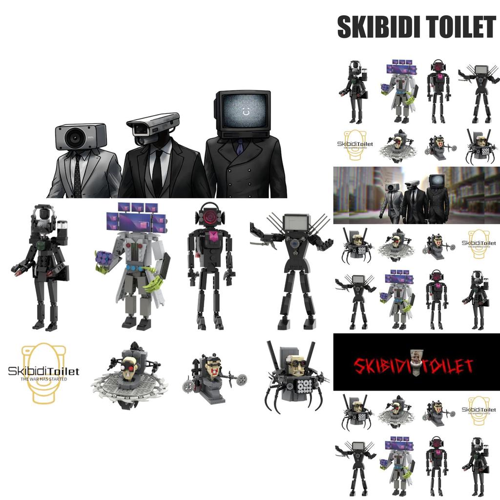 Skibidi Toilet Abs Plastic Building Blocks 0.5kg Small Particle Construction Set