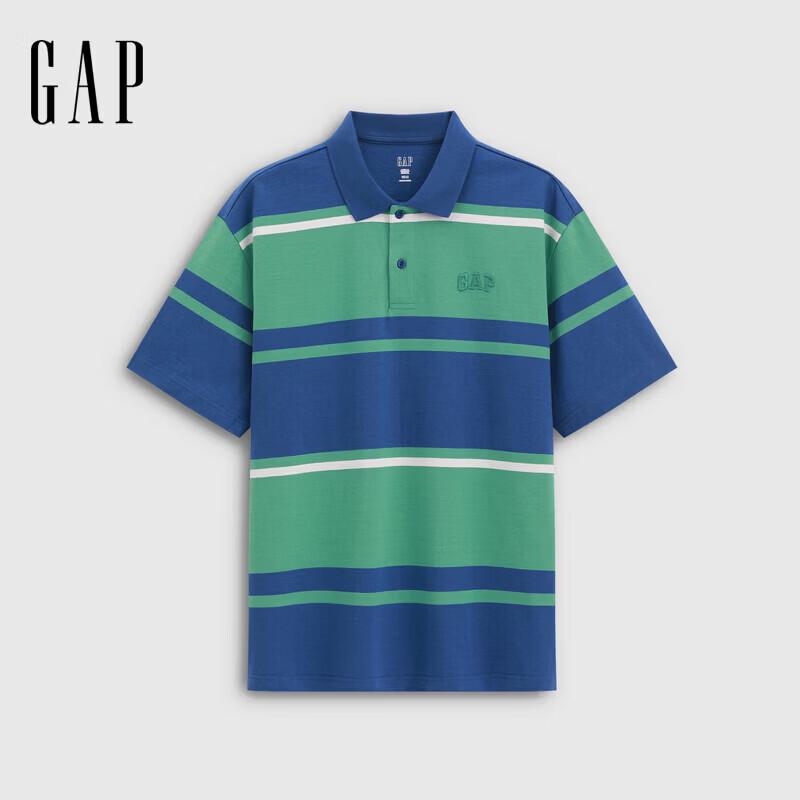 GAP Men s Striped Logo Embroidered Polo Shirt 185/104A