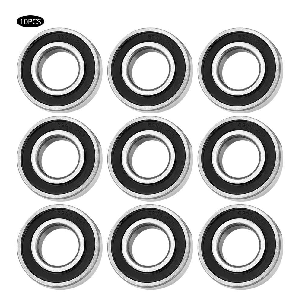 10PCs Ball Bearing 6205‑2RS High‑Speed Rubber Cover for Mechanical Automotive Motor
