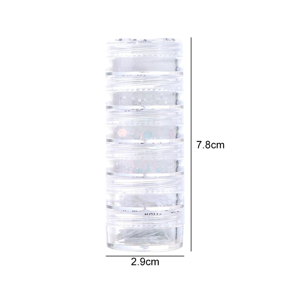 6Pcs/set Manicure Tools Christmas Glitter Flakes Christmas Nail Woolen Powder  Nail Salon