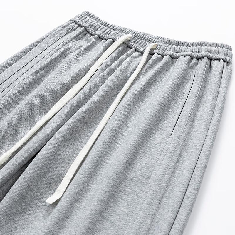 Men's Fleece-lined Loose Straight-Leg Sweatpants
