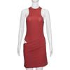 D189DS Chic Off-Shoulder Sleeveless Slim Fit Dress with Round Neckline.