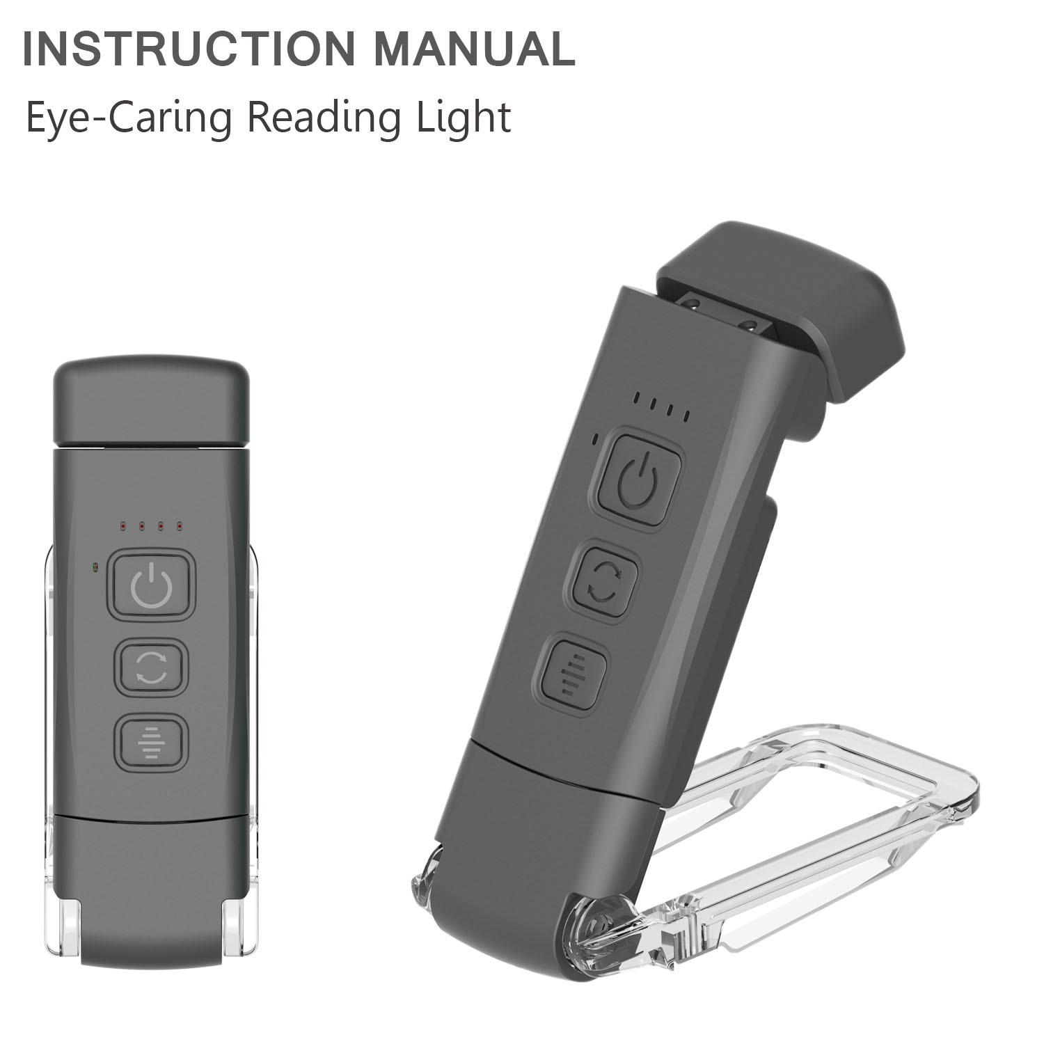 

Portable USB Rechargeable LED Book Light - Eye-Friendly Clip-On Night Lamp чорний