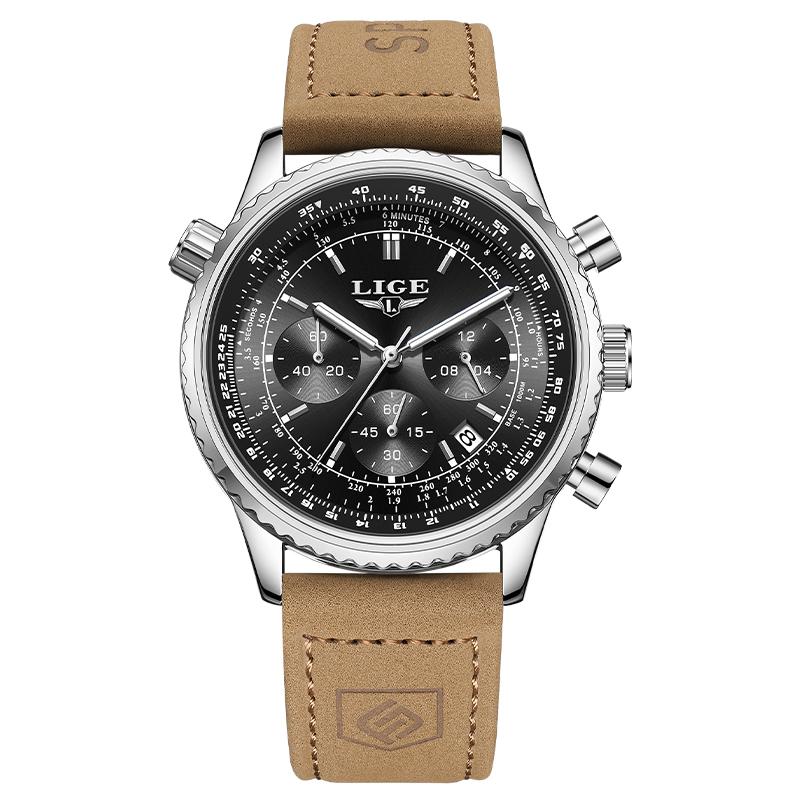 LIGE Marke Original Kreative Quarz Uhr Mode Persönlichkeit Sport Wasserdicht Zeitmessung Herrenuhr Männer Geschenk