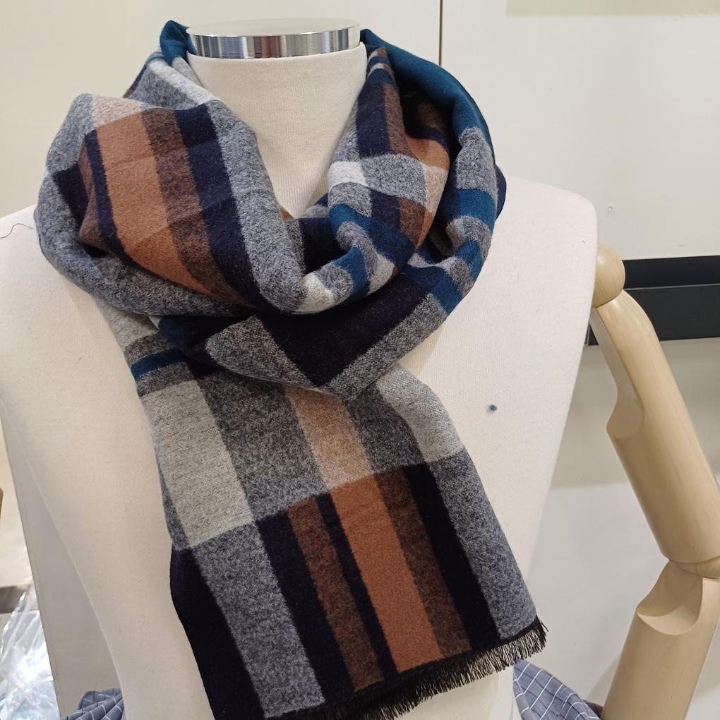 Men's Rayon Blend Big Check Muffler RO4C032_New Core Ilsan Branch