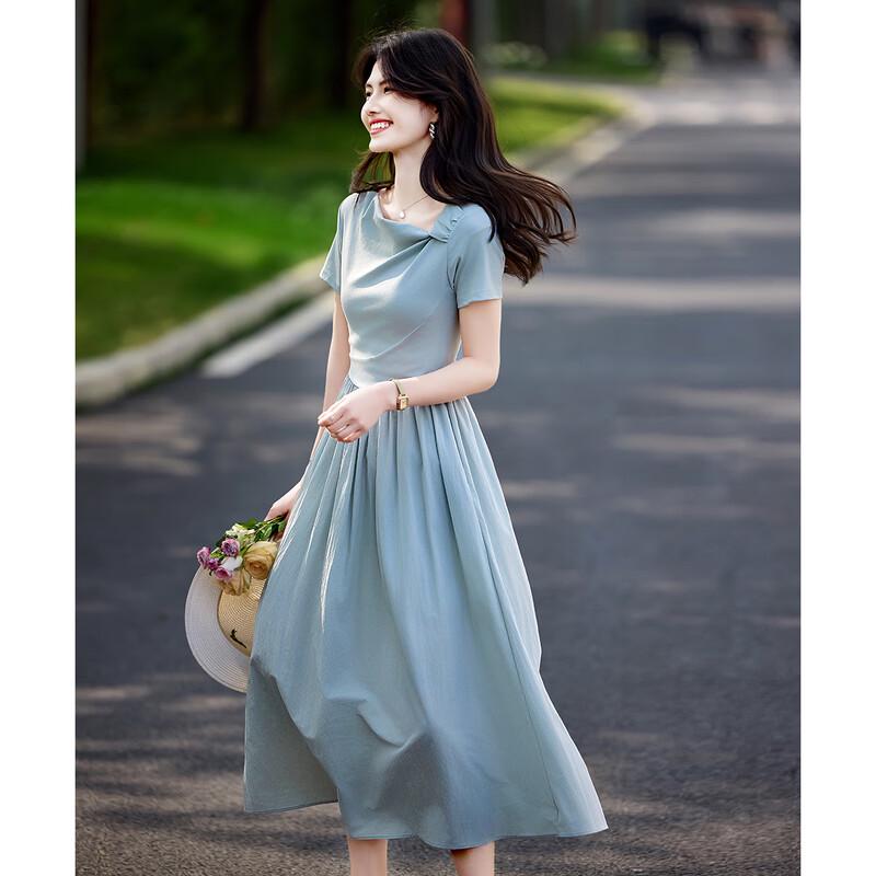 

Women s French Style Summer Midi A-line Dress M