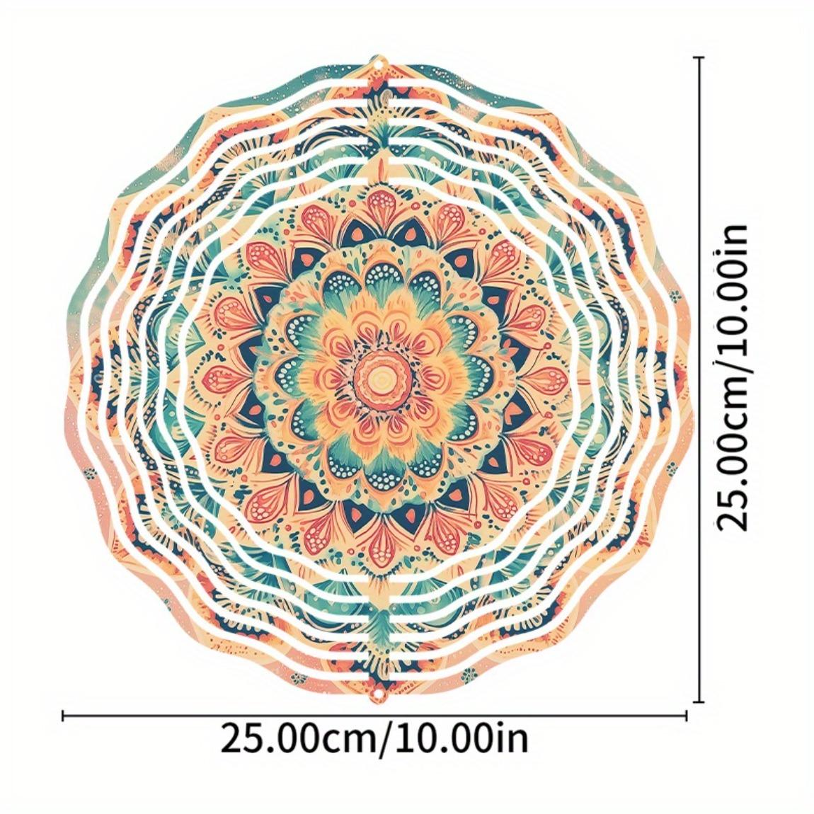 

10-дюймовый подвесной колокольчик ветра, художественный декор для весны-лета с вращающимся на 360 градусов крючком, динамичный дизайн, живой, элегантный подарок для дома, сада 01A