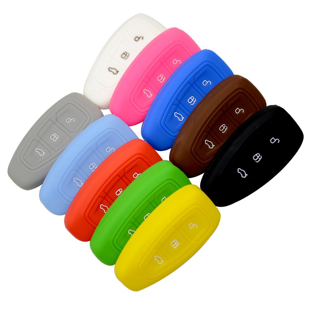 Hot Selling 3 Button Silicone Car Keyless Remote Key Case Bag Cover for Ford Focus protective action