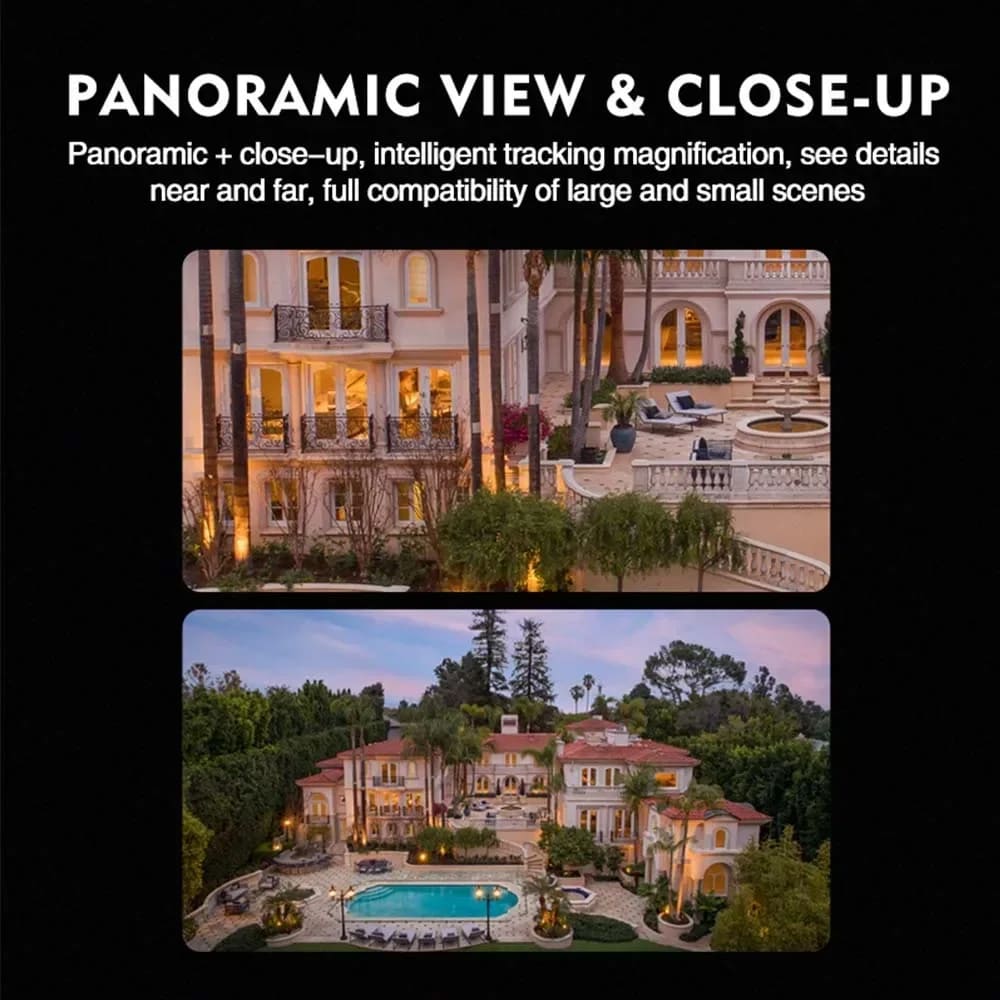 2025 Yeni WIFI Kamera PTZ 4K 8MP Çift Ekran Dürbün AI Vücut Otomatik Takip CCTV Güvenlik Akıllı Dış Mekan Gece Görüşlü İzleme