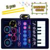 Alfombra de Piano, Alfombra Sensorial Musical de Juego Teclado de Piano y Batería de Jazz Alfombra de Piano Musical con 2 Baquetas para Niños Regalo de Educación Musical