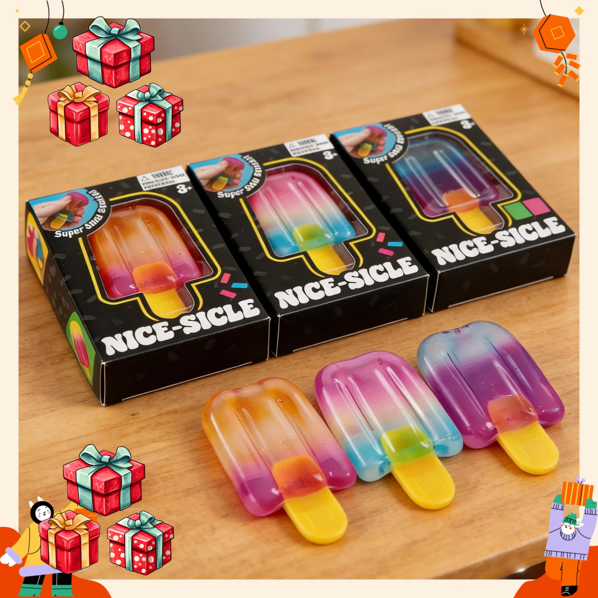 Bai Fen Bai Toys Schylling Needoh Nice Cube Sensory Squeeze Toy -2.25-Inch Translucent Pressure Relief For Adhd And Anxiety