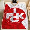 1PC Kaiserslautern Print Flannel Blanket, High quality Comfortable for All Seasons, Home Decor, Warmth and Comfort, Perfect for Christmas Gifts