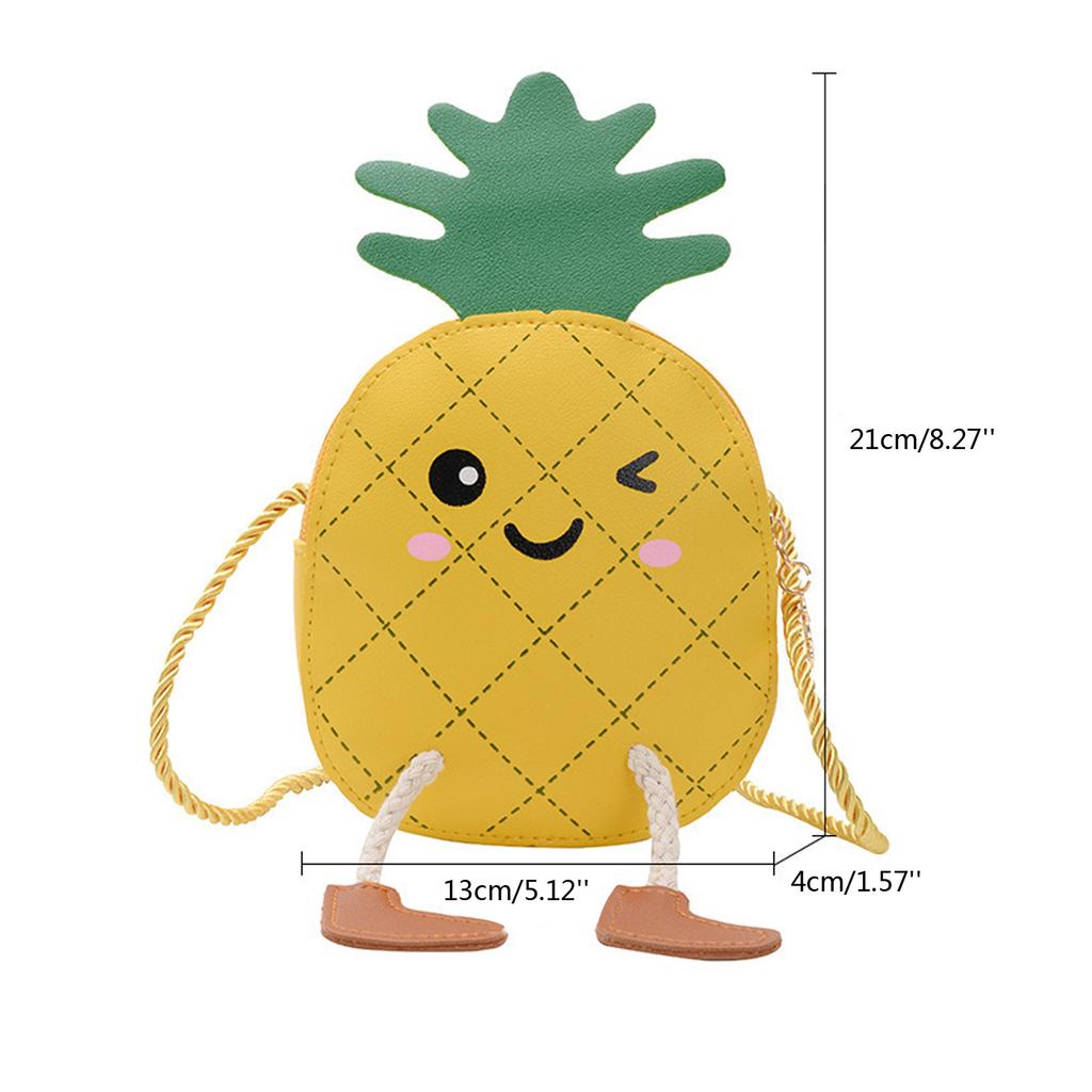 Infant Baby Kids Girls Bags Waist Bags Shoulder Bags Leather Cute Pineapple