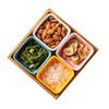 Nordic Creative Grid Plate Ceramic Platter Snack Inventory Heart Plate Sauce Plate Dipping Snack Plate Fruit Plate