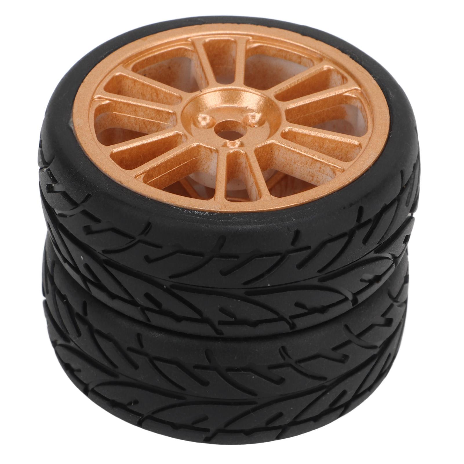 

2Pcs RC Car Tires Wheel Rims Nylon Oil Injected Rubber Tire Replacement for ZD Racing 1/16 S16 EX16 RC Car Upgarde Parts