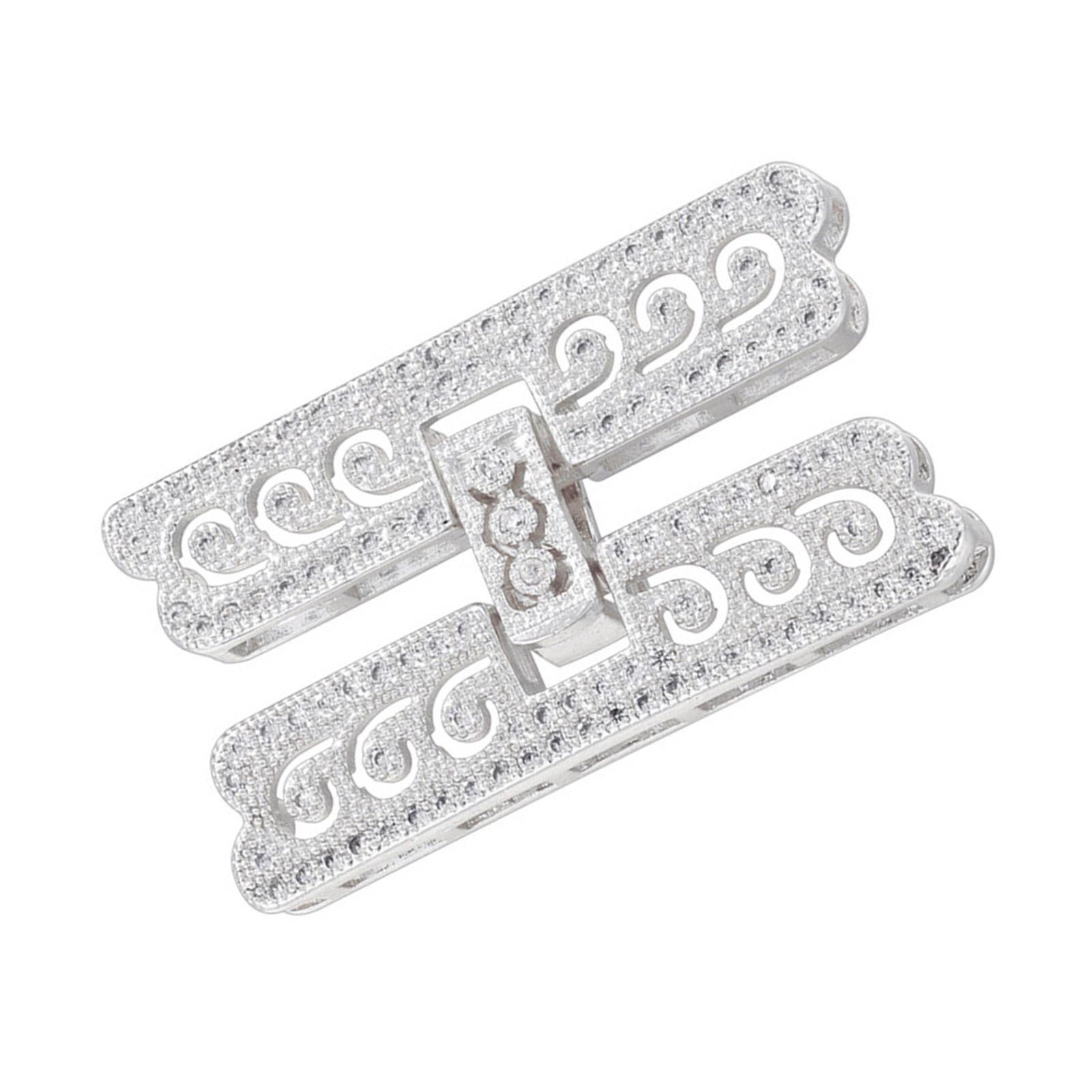 

Многоцелевые ряды циркониевых H-образных соединителей для рукоделия, портативные для пользовательских ожерелий и браслетов из жемчуга серебряный